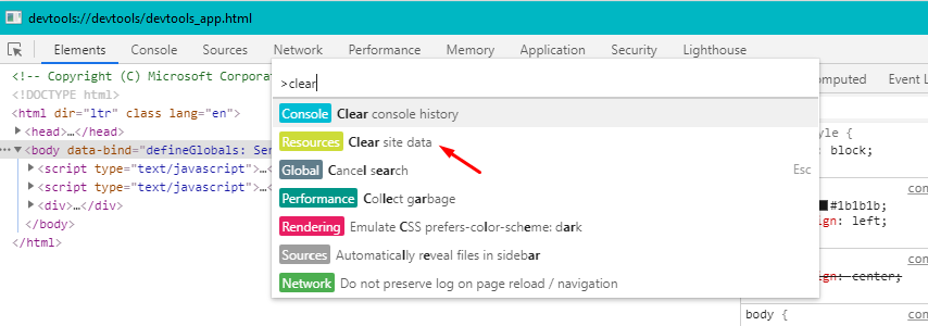 clear bind cache