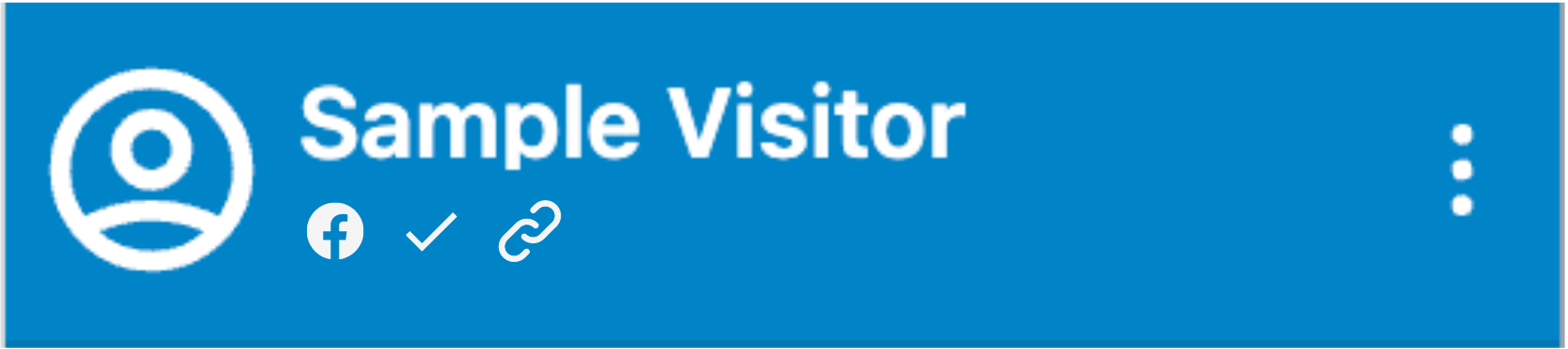 User state indicators in a conversation show that the channel is Facebook, the users is authenticated, and linked to the Dynamics 365 CRM
