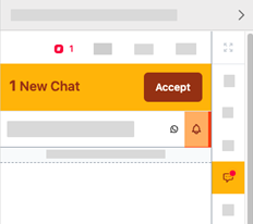 The Large Ring Alert is shown when a new chat is started in the Messaging Agent Widget