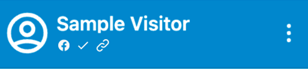 The header of the Agent Widget shows the name Sample Visitor, the origin as Facebook, and that the visitor is authenticated