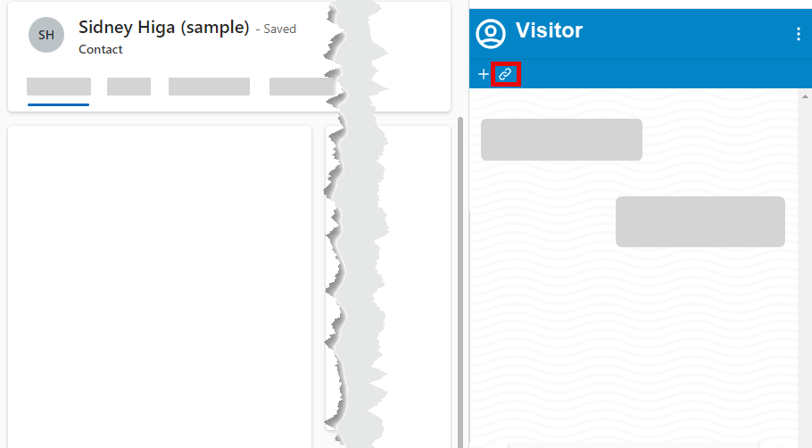 The LAD365 Agent widget next to the Dynamics 365 contact record, with the Associate Contact button in the Agent Widget highlighted