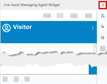 The LAD365 Agent Widget with the Collapse button highlighted