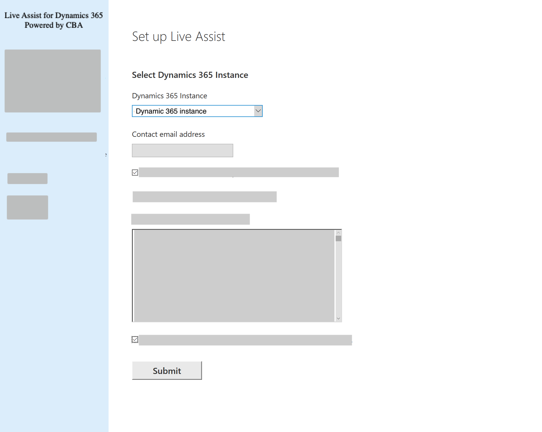 The LAD365 provisioning form ready to install for Unified Service Desk