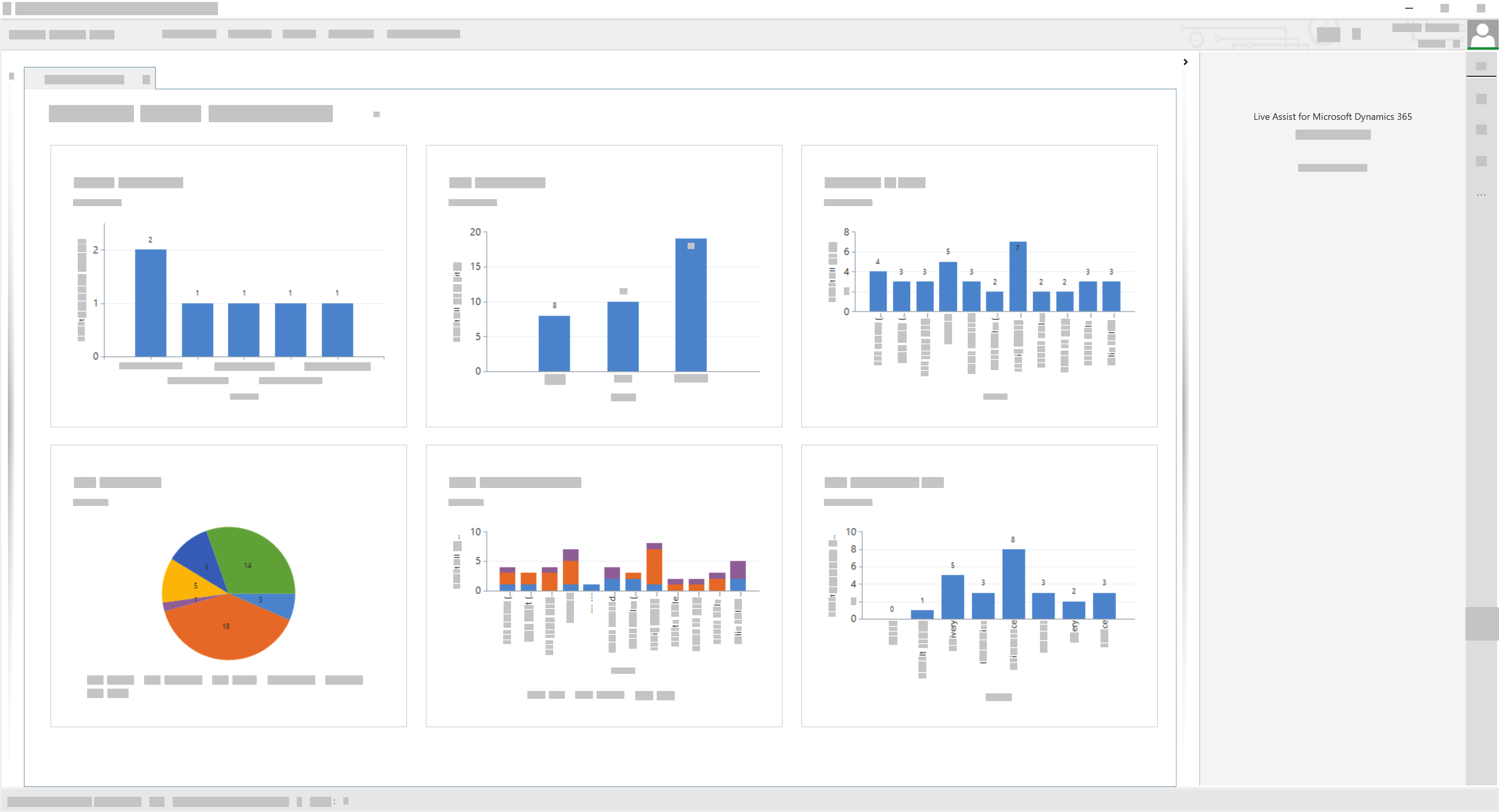 The Unified Service Desk (USD) for Dynamics 365 with the Live Assist Agent Widget open on the right side of the window