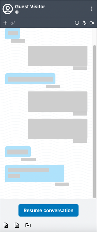 The Resume Conversation button is available on a closed conversation